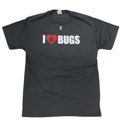 WSU I Heart Bugs Shirt - Smoke Grey Front